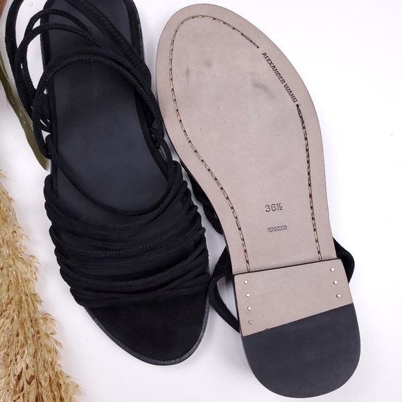 New Alexander Wang Tessa Suede Black Sz 36½ - Picture 10 of 14